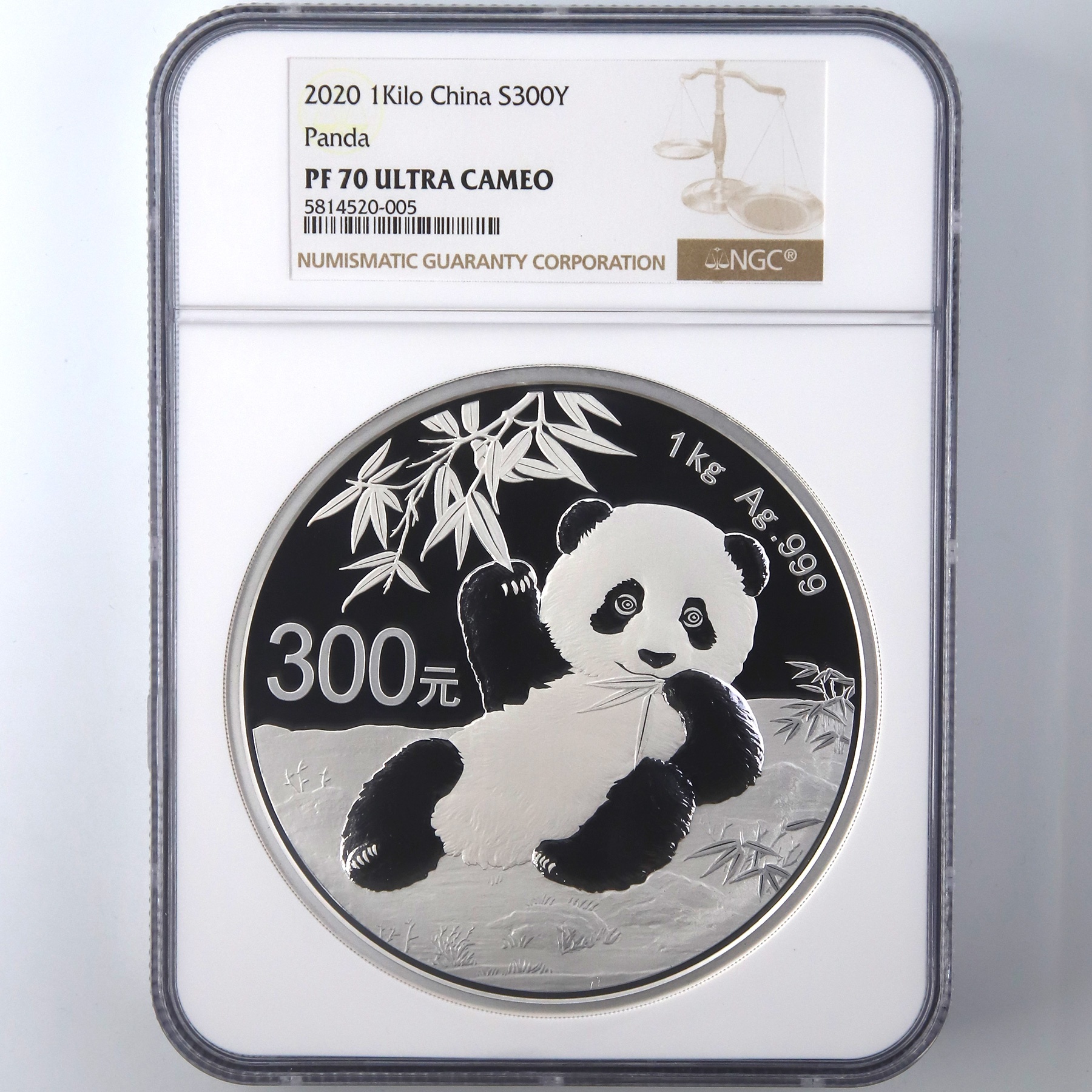 2020年1公斤熊猫银币