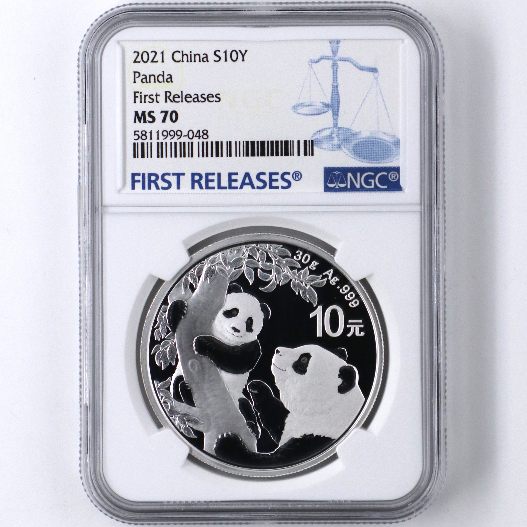 2021年30克熊猫银币