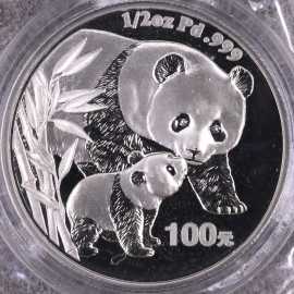 2004年1/2盎司熊猫钯币