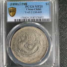 1898北洋机器局造光绪二十四年壹元银币