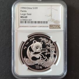 1994年1盎司熊猫银币(大字版)
