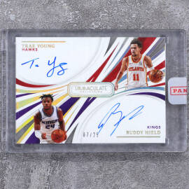 2020-21 Immaculate Collection Buddy Hield/Trae Young 巴迪 希尔德/特雷杨 25编  双人签