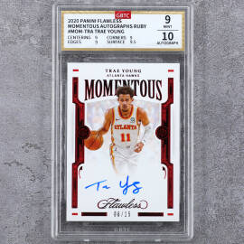 2020-21 Panini Flawless Momentous Autographs Ruby Trae Young 手提 特雷杨 15编 签字