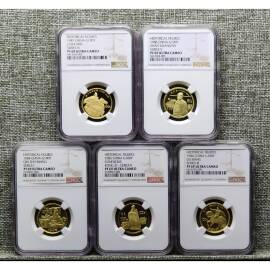1984-1993年1/3盎司历史人物1-10组金币