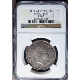 1817年英国乔治三世半克朗银币