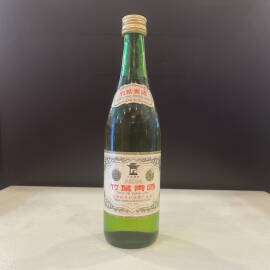1986年山西杏花村小盖竹叶青酒 500mI 祼瓶装 清香型白酒 陈年老酒