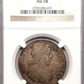 1655年法国路易十四1/2埃居银币