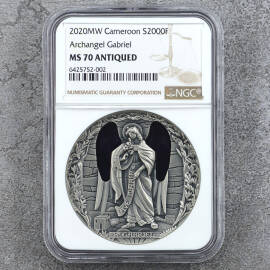 2020年喀麦隆2盎司天使加白列银币