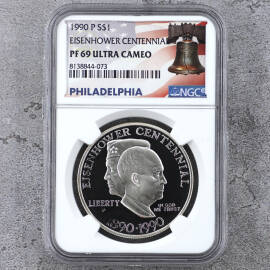 1990年美国艾森豪威尔诞辰100周年银币