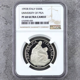 1993年意大利500里拉比萨斜塔银币