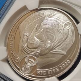 2020年南非1盎司犀牛银币