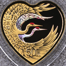 2023年3克吉祥文化比翼双飞金币