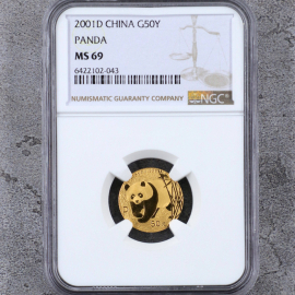 2001年1/10盎司熊猫金币