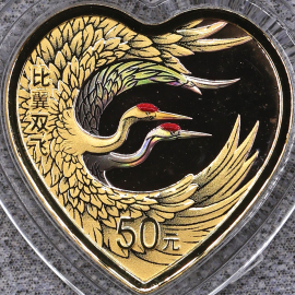 2023年3克吉祥文化比翼双飞金币