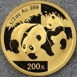 2008年1/2盎司熊猫金币