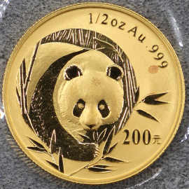 2003年1/2盎司熊猫金币