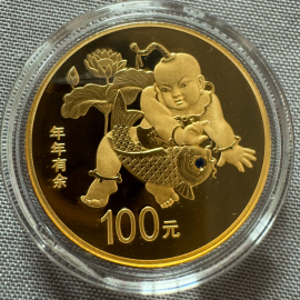 2016年8克吉祥文化年年有余金币