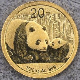 2011年1/20盎司熊猫金币