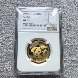 2008年1/2盎司熊猫金币