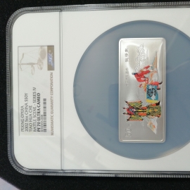 2002年5盎司京剧艺术第4组彩银币