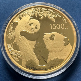 2021年100克熊猫金币