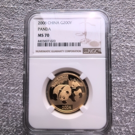 2008年1/2盎司熊猫金币