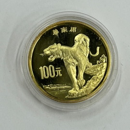 1989年1/4盎司珍稀动物第2组华南虎金币