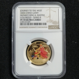 2004年1/2盎司西游记第2组彩金币