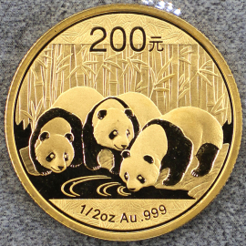 2013年1/2盎司熊猫金币