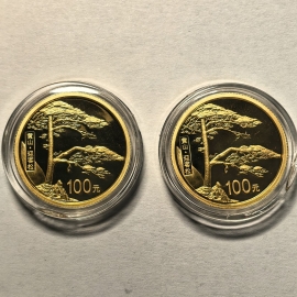 2013年1/4盎司黄山金币