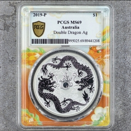 2019年澳大利亚1盎司双龙银币