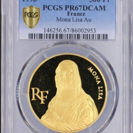 1993年法国卢浮宫1盎司蒙娜丽莎金币