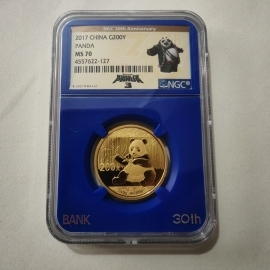 2017年15克熊猫金币