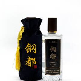 钢都酒，黑钢都52度，500毫升1瓶，浓香型白酒