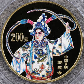 2001年1/2盎司京剧艺术第3组彩金币