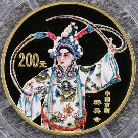 2001年1/2盎司京剧艺术第3组彩金币
